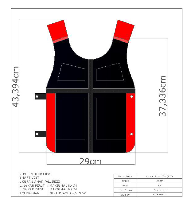 Size chart rompi motor lipat dewasa dan anak - panduan ukuran S, M, L, XL untuk kenyamanan dan perlindungan berkendara