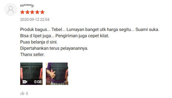 Testimono Customer dari Shopee