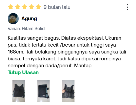 Testimoni pengguna Rompi Motor Lipat Smart Vest praktis disimpan perlindungan ekstra saat riding