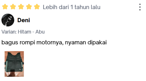 Penilaian pelanggan Rompi Motor Lipat perlindungan dada aman dan mudah dilipat saat tidak dipakai