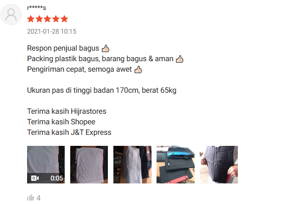 Testimono Customer dari Shopee