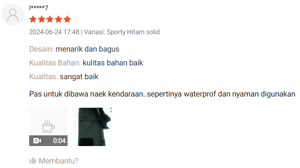 Testimono Customer dari Shopee